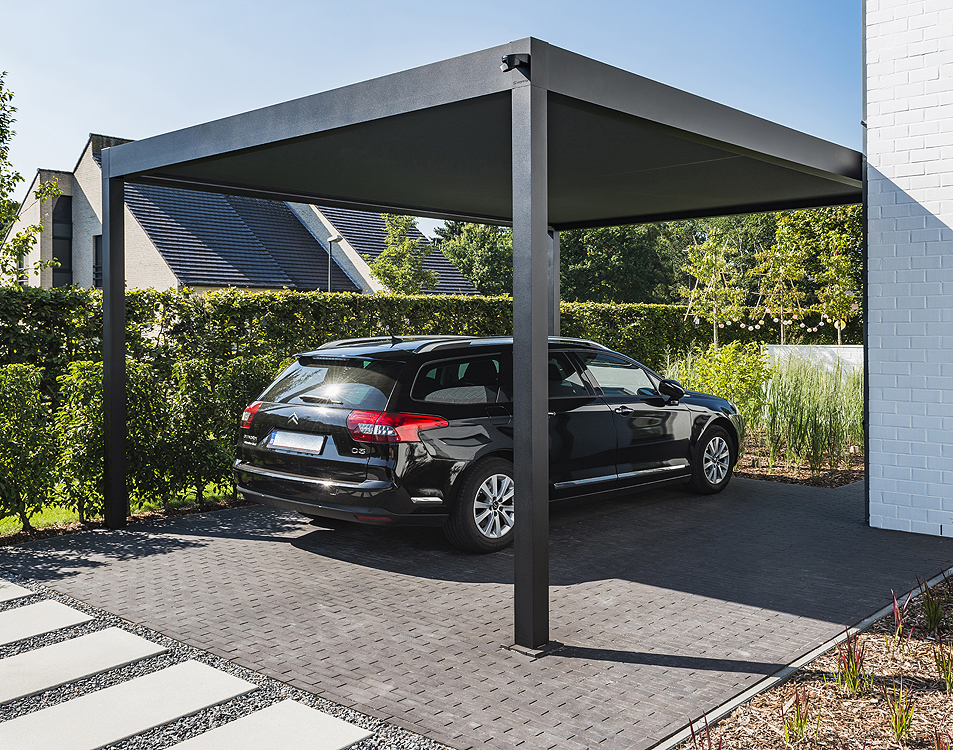 Pergolas bioclimatiques Algarve Canvas à Étampes (91) - La Fermeture Parisienne project-slider-image