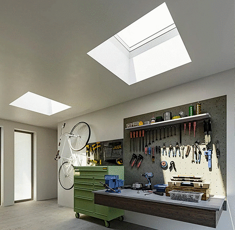 Fenêtres de toiture plate avec coupole acrylique de VELUX à Breuillet 91 img